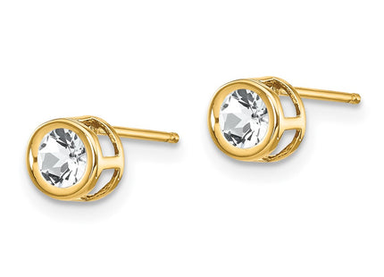 14k Yellow Gold Earrings Style XBE4 - Classique Jewelry Inc.