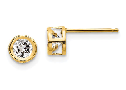 14k Yellow Gold Earrings Style XBE4 - Classique Jewelry Inc.