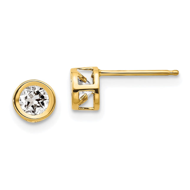 14k Yellow Gold Earrings Style XBE4 - Classique Jewelry Inc.