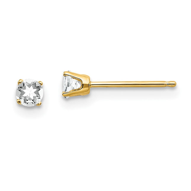 14k Yellow Gold Earrings Style XBE40 - Classique Jewelry Inc.
