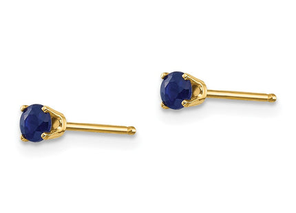 14k September/Sapphire Post Earrings (Style XBE45)