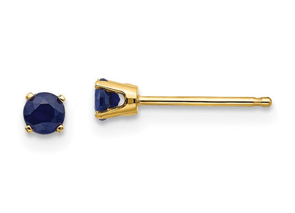 14k September/Sapphire Post Earrings (Style XBE45)