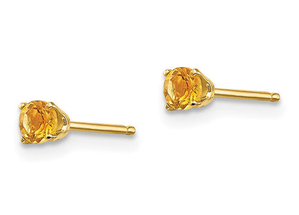 14k November/Citrine Post Earrings (Style XBE47)