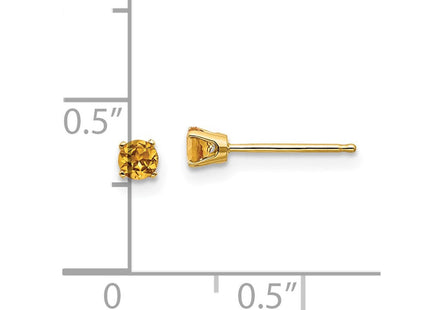 14k November/Citrine Post Earrings (Style XBE47)