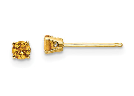 14k November/Citrine Post Earrings (Style XBE47)