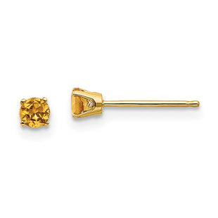 14k November/Citrine Post Earrings (Style XBE47)