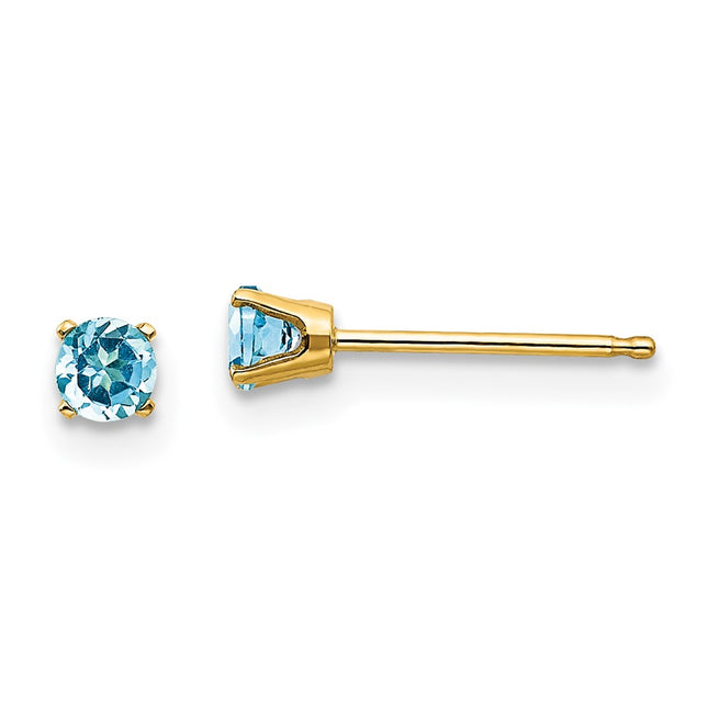 14k Yellow Gold Earrings Style XBE48 - Classique Jewelry Inc.