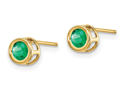 14k Yellow Gold Earrings Style XBE5 - Classique Jewelry Inc.