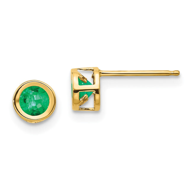 14k Yellow Gold Earrings Style XBE5 - Classique Jewelry Inc.