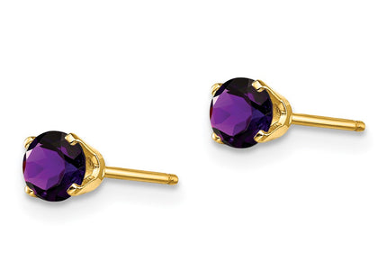 14K gold amethyst earrings, alternate view