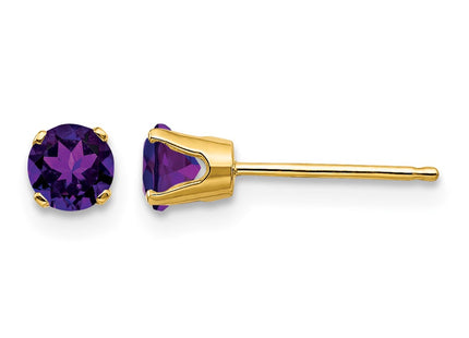 14K gold amethyst earrings