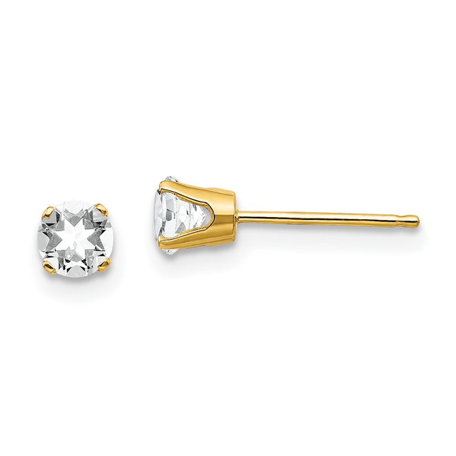 14k Yellow Gold Earrings Style XBE52 - Classique Jewelry Inc.