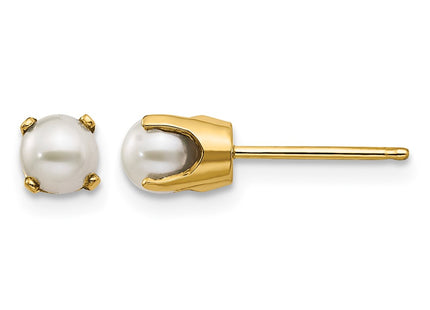 14K gold pearl earrings