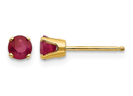 14K gold ruby earrings