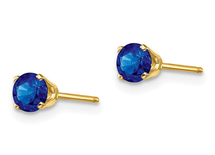 14K gold sapphire earrings, alternate view