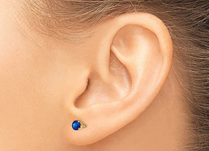 14K gold sapphire earrings, another view