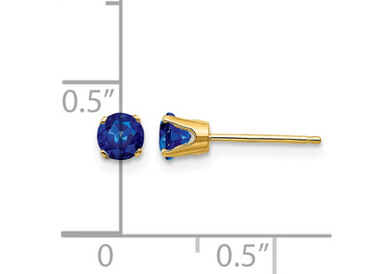 14K gold sapphire earrings, further view