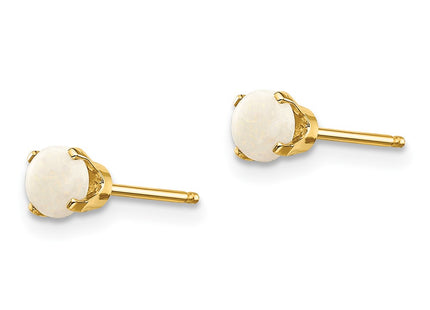 14K gold opal earrings, alternate view
