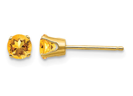 14K gold citrine earrings