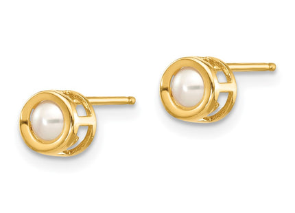 14k Yellow Gold Earrings Style XBE6 - Classique Jewelry Inc.