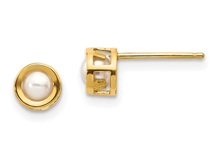 14k Yellow Gold Earrings Style XBE6 - Classique Jewelry Inc.
