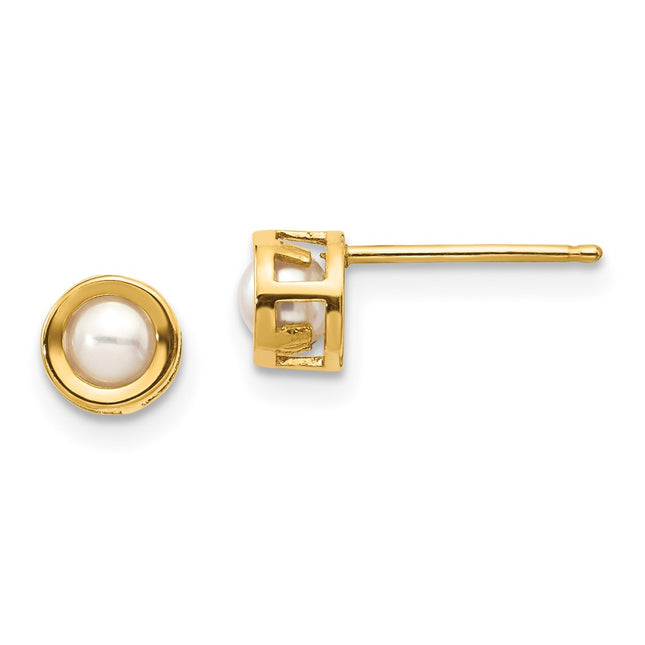 14k Yellow Gold Earrings Style XBE6 - Classique Jewelry Inc.