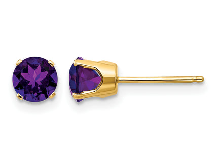 14k Amethyst Earrings - February