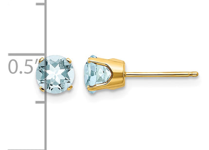 14k Aquamarine Earrings - March