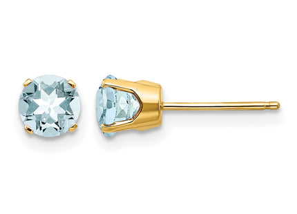 14k Aquamarine Earrings - March