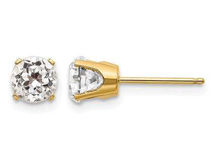 14K white gold topaz earrings