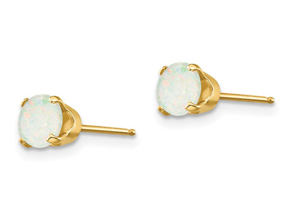 14K gold opal earrings, alternate view