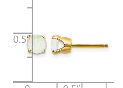 14K gold opal earrings, further view