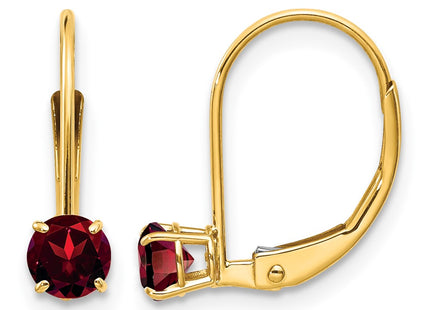 14K gold garnet earrings
