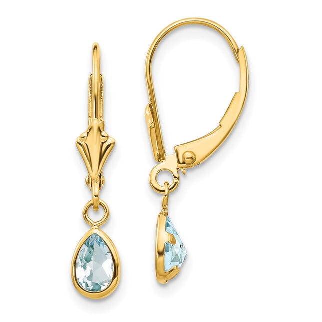 14k Yellow Gold Earrings Style XBE87 - Classique Jewelry Inc.