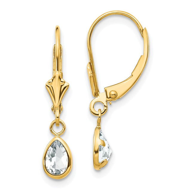 14k Yellow Gold Earrings Style XBE88 - Classique Jewelry Inc.