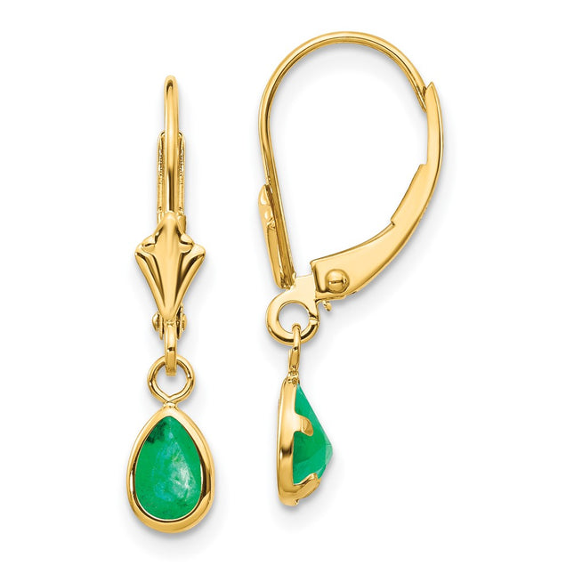 14k Yellow Gold Earrings Style XBE89 - Classique Jewelry Inc.