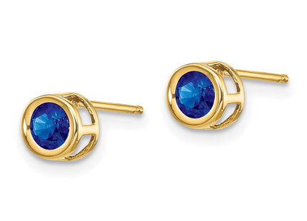 14k Sapphire Earrings - September (Style XBE9)