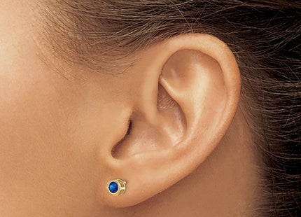 14k Sapphire Earrings - September (Style XBE9)