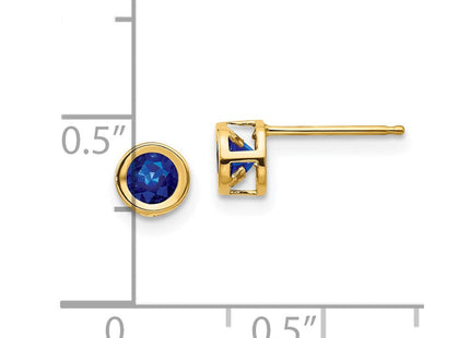 14k Sapphire Earrings - September (Style XBE9)