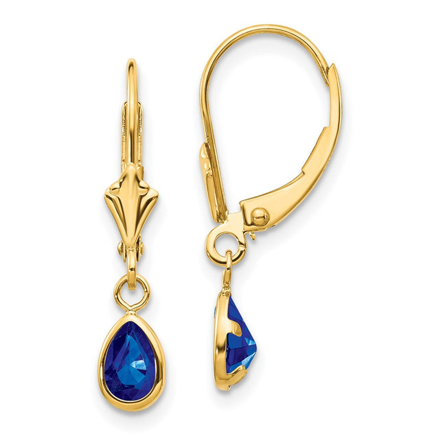 14k Yellow Gold Earrings Style XBE93 - Classique Jewelry Inc.