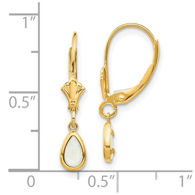 14K Opal/October Earrings