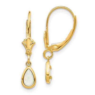14K Opal/October Earrings