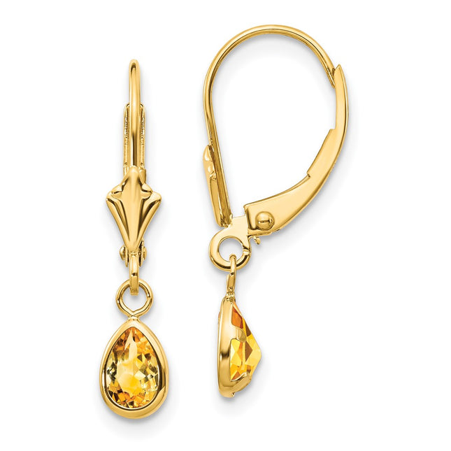 14k Yellow Gold Earrings Style XBE95 - Classique Jewelry Inc.