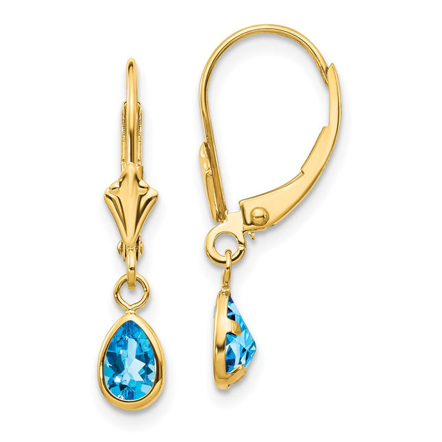 14k Yellow Gold Earrings Style XBE96 - Classique Jewelry Inc.