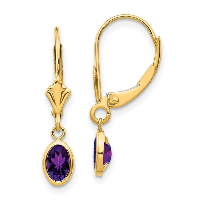 14k Yellow Gold Earrings Style XBE98 - Classique Jewelry Inc.