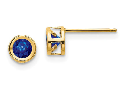 14k Sapphire Earrings - September (Style XBE9)