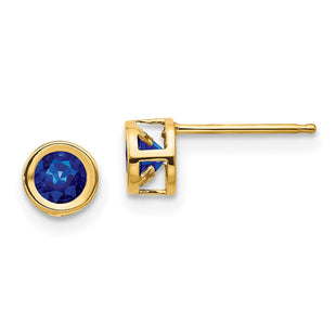 14k Sapphire Earrings - September (Style XBE9)