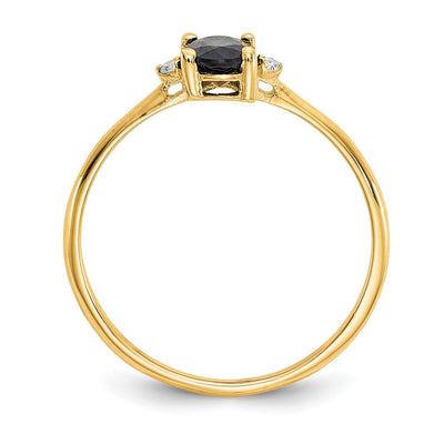 14K Diamond & Sapphire Birthstone Ring