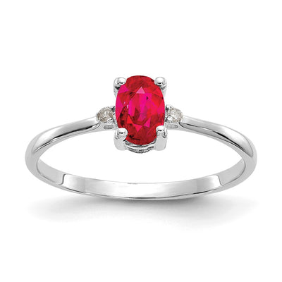 14K white gold diamond birthstone ring