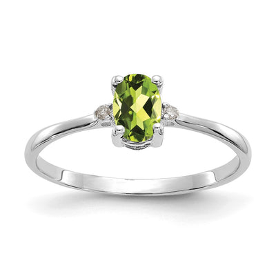 14K white gold diamond birthstone ring